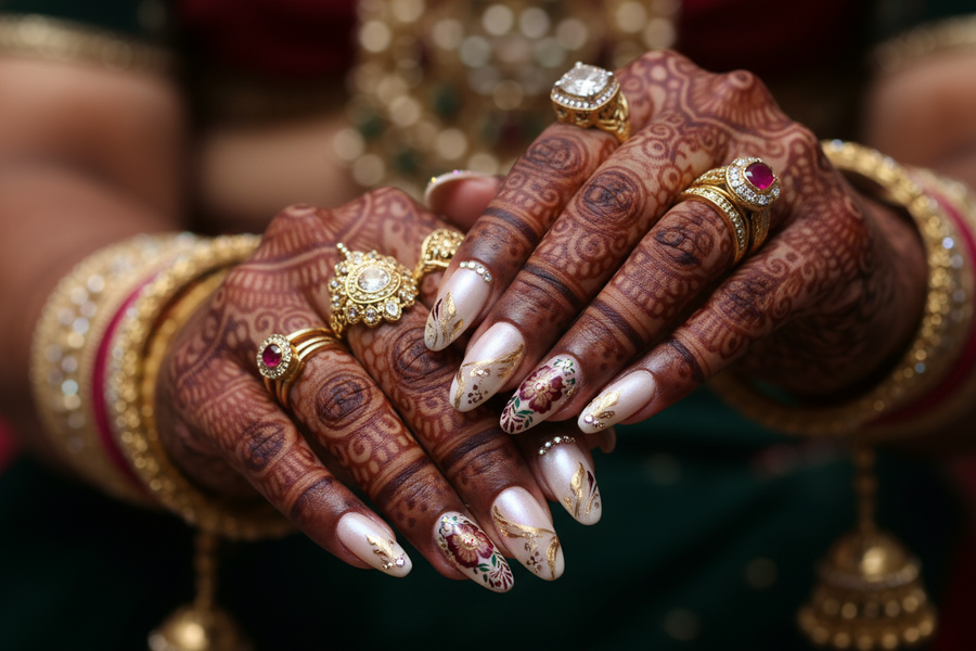Nail Art Trends for Indian Brides in 2025: From Minimalist to Maximalist