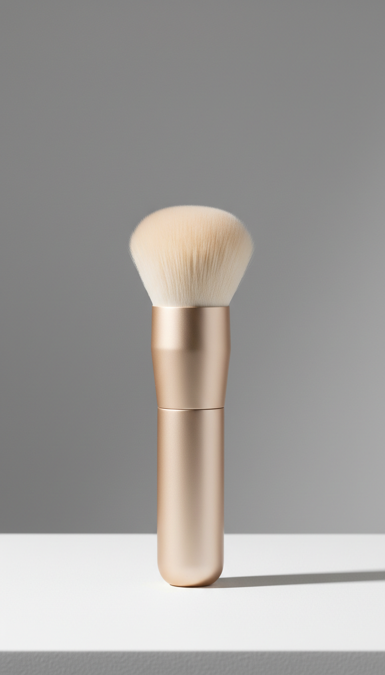Champagne gold powder brush signature design