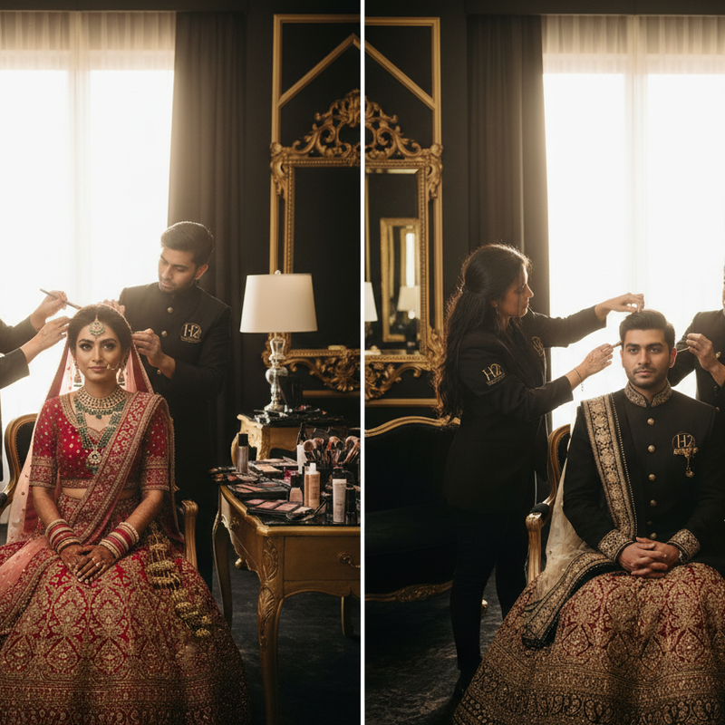 Bride & Groom Couple Makeup Package